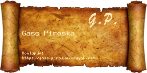 Gass Piroska névjegykártya